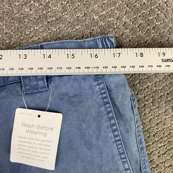 LL Bean Tropic Weight Cargo Shorts Men's 36 Blue 10" Comfort Waist Utility - Picture 9 of 13